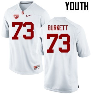 Youth Jesse Burkett White Cardinal College Football #73 Jersey 840160-196