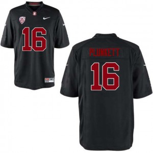 Men Jim Plunkett Black Stanford Cardinal College Football #16 Jersey 260305-982
