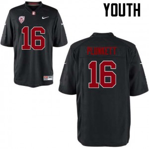 Youth Jim Plunkett Black Cardinal College Football #16 Jersey 587636-961