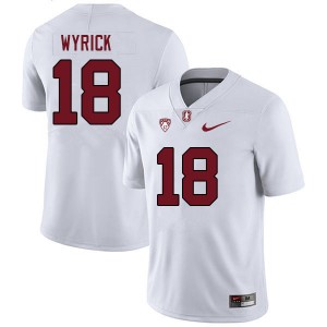 Men Jimmy Wyrick White Stanford University College Football #18 Jersey 190282-917