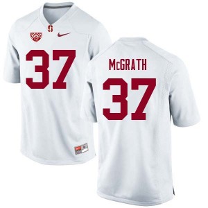 Men Joe McGrath White Cardinal College Football #37 Jersey 180605-486