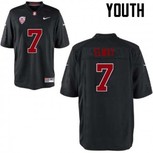 Youth John Elway Black Stanford College Football #7 Jersey 263430-683