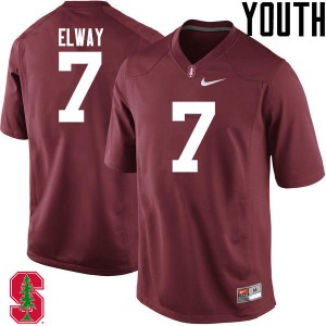 Youth John Elway Cardinal Cardinal College Football #7 Jersey 186309-609