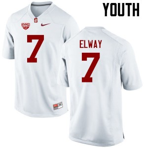 Youth John Elway White Stanford Cardinal College Football #7 Jersey 222708-545