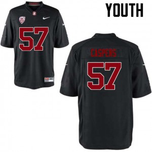 Youth Johnny Caspers Black Stanford College Football #57 Jersey 699738-599