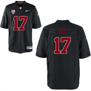 Men Jordan Fox Black Stanford College Football #17 Jersey 185481-854