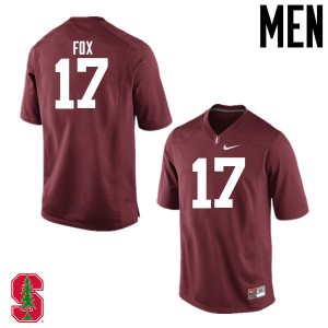 Men Jordan Fox Cardinal Cardinal College Football #17 Jersey 472912-951