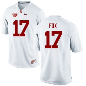 Men Jordan Fox White Cardinal College Football #17 Jersey 691156-803