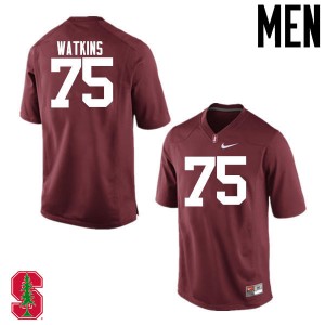 Men Jordan Watkins Cardinal Stanford University College Football #75 Jersey 412684-661