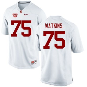 Men Jordan Watkins White Stanford Cardinal College Football #75 Jersey 584149-684