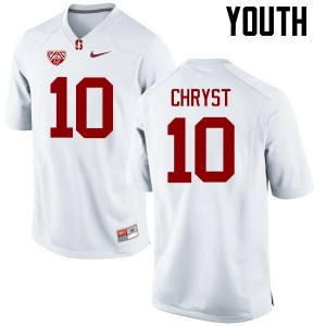 Youth Keller Chryst White Stanford Cardinal College Football #10 Jersey 608605-320