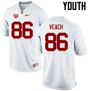 Youth Lane Veach White Cardinal College Football #86 Jersey 682468-995