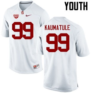 Youth Luke Kaumatule White Stanford College Football #99 Jersey 917052-264