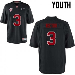 Youth Michael Rector Black Stanford College Football #3 Jersey 503568-941