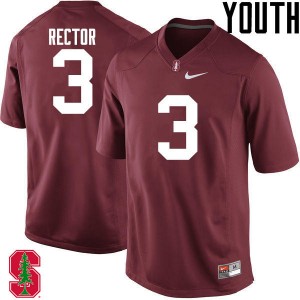 Youth Michael Rector Cardinal Stanford Cardinal College Football #3 Jersey 270571-185
