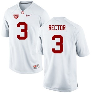 Men Michael Rector White Stanford Cardinal College Football #3 Jersey 338581-241