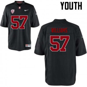 Youth Michael Williams Black Stanford Cardinal College Football #57 Jersey 920918-469