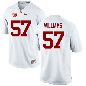 Men Michael Williams White Stanford Cardinal College Football #57 Jersey 803151-634