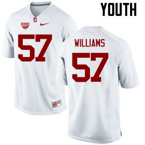 Youth Michael Williams White Stanford University College Football #57 Jersey 200716-474