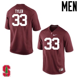Men Mike Tyler Cardinal Stanford College Football #33 Jersey 431140-577