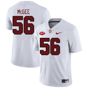 Men Miles McGee White Stanford University 2024 ACC Conference College Football #56 Jersey 780962-504