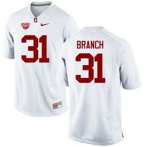 Men Mustafa Branch White Cardinal College Football #31 Jersey 232502-526
