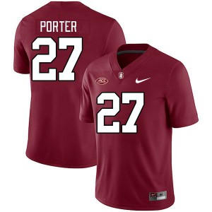 Men Omari Porter Cardinal Stanford 2024 ACC Conference College Football #27 Jersey 233074-717