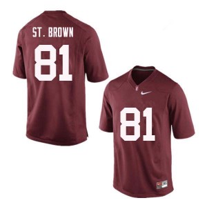 Men Osiris St. Brown Red Stanford University College Football #81 Jersey 435996-405