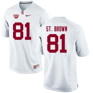 Men Osiris St. Brown White Stanford College Football #81 Jersey 719567-842