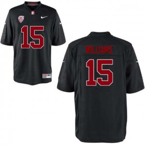 Men Reagan Williams Black Stanford University College Football #15 Jersey 790481-353