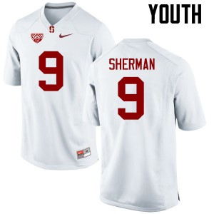 Youth Richard Sherman White Stanford University College Football #9 Jersey 288488-944