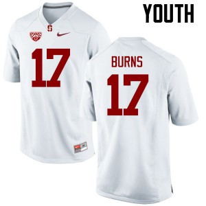 Youth Ryan Burns White Cardinal College Football #17 Jersey 287049-398