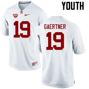 Youth Ryan Gaertner White Stanford Cardinal College Football #19 Jersey 571256-413