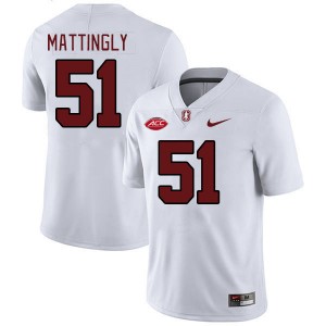 Men Sam Mattingly White Stanford Cardinal 2024 ACC Conference College Football #51 Jersey 927236-625