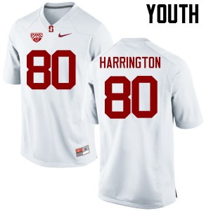 Youth Scooter Harrington White Stanford College Football #80 Jersey 686124-466