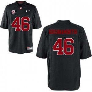 Men Sidhart Krishnamurthi Black Stanford College Football #46 Jersey 118947-849