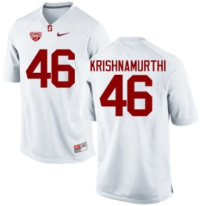 Men Sidhart Krishnamurthi White Stanford College Football #46 Jersey 735418-201