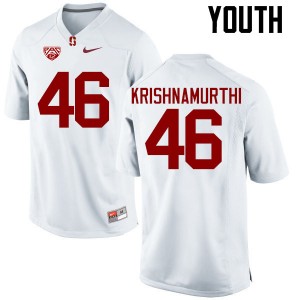 Youth Sidhart Krishnamurthi White Stanford University College Football #46 Jersey 942542-693