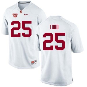 Men Sione Lund White Stanford University College Football #25 Jersey 604688-672