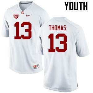 Youth Taijuan Thomas White Stanford Cardinal College Football #13 Jersey 641661-835