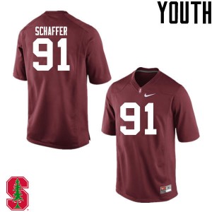 Youth Thomas Schaffer Cardinal Stanford Cardinal College Football #91 Jersey 438893-591