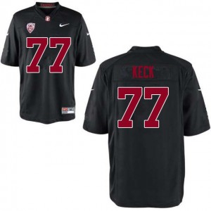 Men Thunder Keck Black Stanford University College Football #77 Jersey 772870-398
