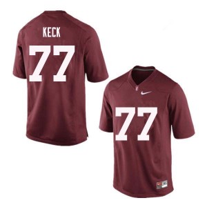 Men Thunder Keck Red Stanford College Football #77 Jersey 202305-588