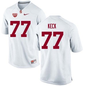 Men Thunder Keck White Stanford College Football #77 Jersey 325338-169