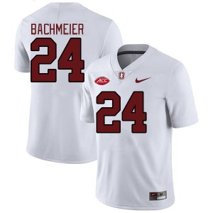 Men Tiger Bachmeier White Stanford University 2024 ACC Conference College Football #24 Jersey 253338-441
