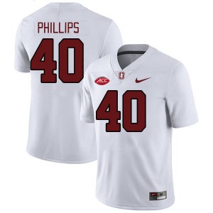 Men Tobin Phillips White Stanford 2024 ACC Conference College Football #40 Jersey 924369-611