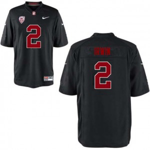 Men Trent Irwin Black Stanford Cardinal College Football #2 Jersey 828439-808