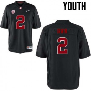 Youth Trent Irwin Black Stanford University College Football #2 Jersey 706084-963