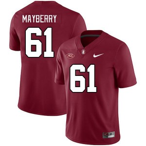 Men Trevor Mayberry Cardinal Stanford University 2024 ACC Conference College Football #61 Jersey 652133-827