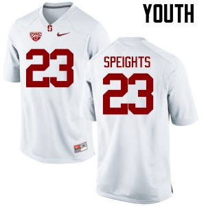 Youth Trevor Speights White Stanford University College Football #23 Jersey 566309-761